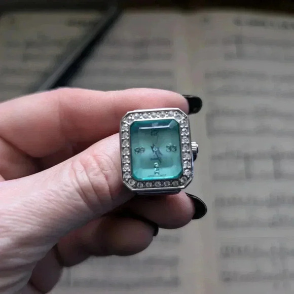 Silver and Blue Ring Watch - Picture 7 of 15